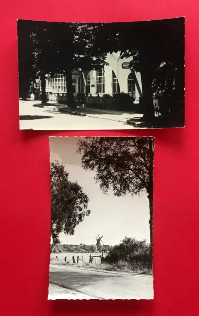 2 x Foto AK Ostseebad GRAAL MÜRITZ 1958/59 Strandperle und Windmühle ( 56221