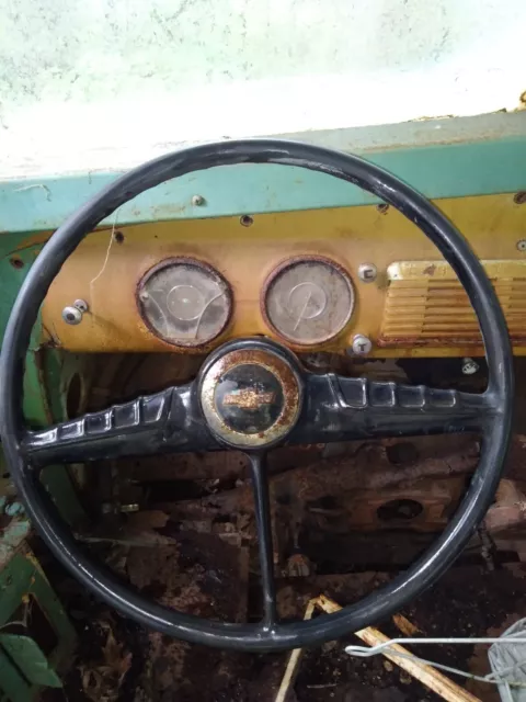 1954 -1959 54 CHEVROLET STEERING WHEEL w/ HORN BUTTON Original GM 18" 1954 Chevy