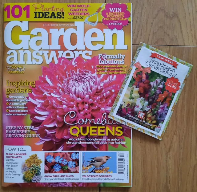 Garden Answers Magazine October 2022 With Free Seeds