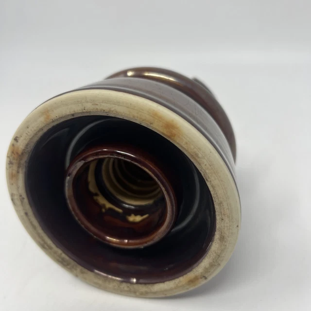 Vintage Rare Locke HI-Top 77 USA Porcelain Electrical Insulator Chocolate Brown 18