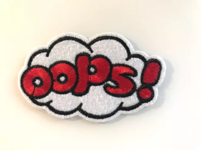 PATCH ECUSSON OOPS NUAGE ! COMICS BANDE DESSINEE FUN  thermocollant CUSTOM