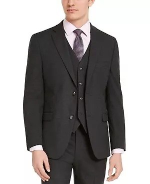 Alfani Mens Slim Fit Stretch Suit Jacket  Charcoal 38R