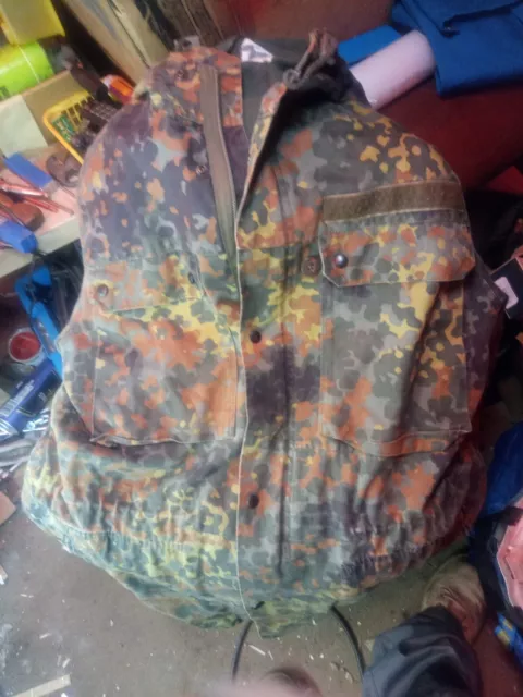 Genuine Surplus German Army Flektarn Parka Cotton Camouflage Unlined