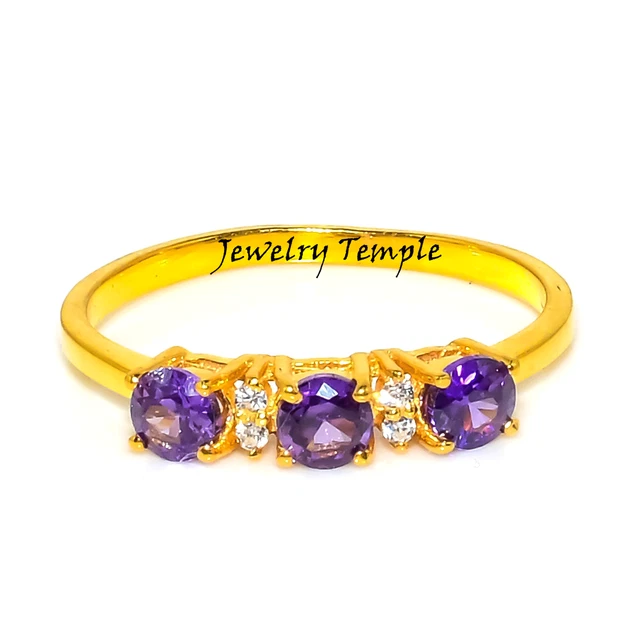 Anello In Argento 925 Con Tanzanite Naturale Ovale 18.5 Carati - Fatto A Mano In India