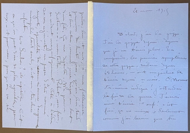 Lettre Autographe Signée De Colette à Marguerite Moreno - 3 Pages - 5 Juin 1914
