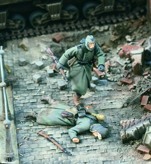 2 Figurines Soldat Zombie 1:35 En Résine - Non Peintes, Pour Maquettiste