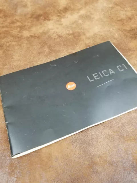 Libro de instrucciones para cámara Leica genuino C1/manual/guía del usuario