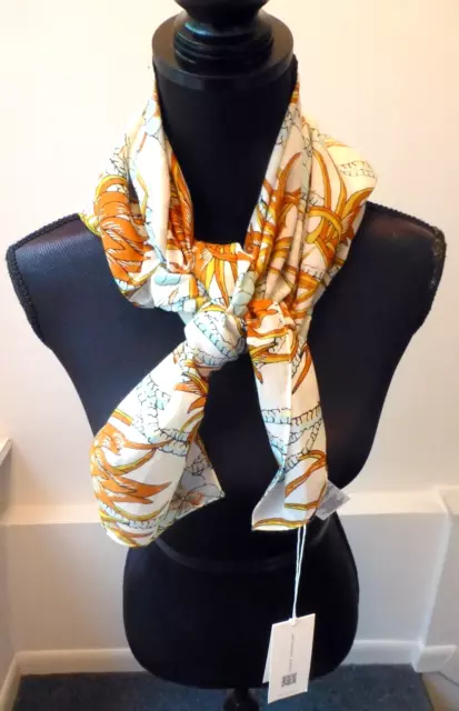 Tory Burch NWT Climbing Palms Square Cotton Print Scarf Sold Out Retail $228 3