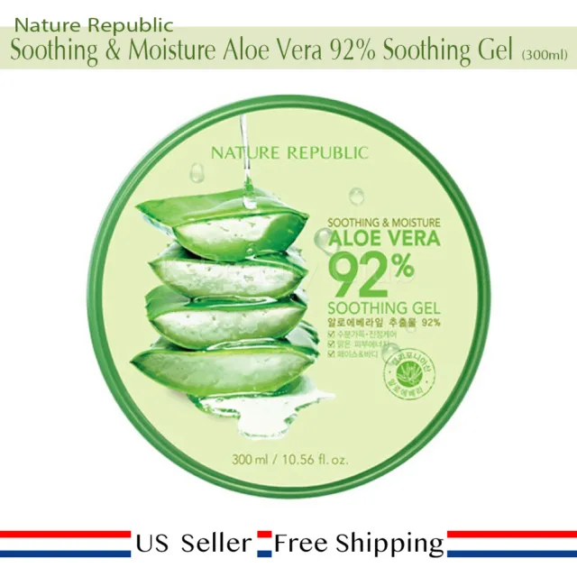 Nature Republic Soothing & Moisture Aloe Vera 92% Soothing Gel 300ml [US SELLER]