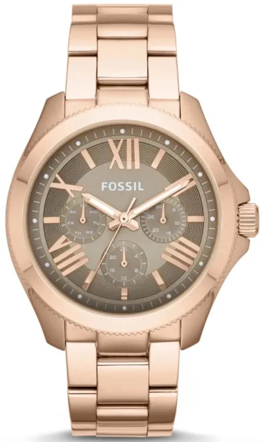 Fossil Watch AM4533 Rose-Tone Stainless Steel Taupe Dial