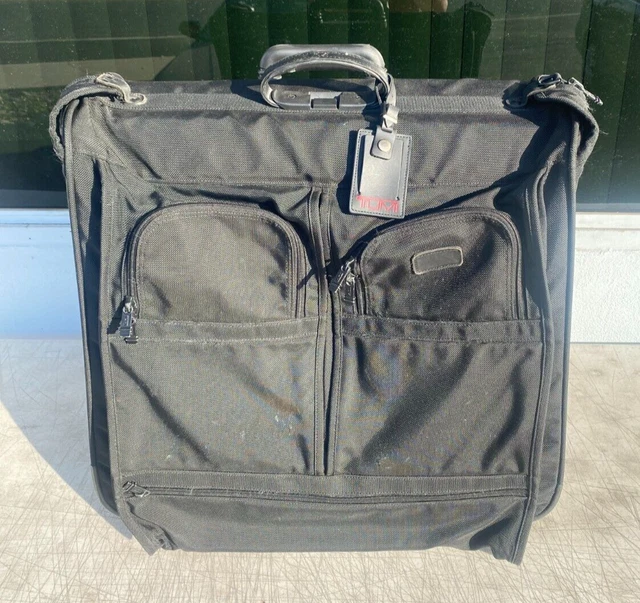Tumi Black Alpha Wheeled Garment Bag 2233D3 Extended Trip Rolling Wardrobe