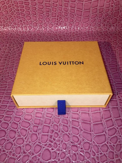 Louis Vuitton Empty 5.75”x 5”x 1.5” Pull Drawer Gift Box Ribbon Envelope