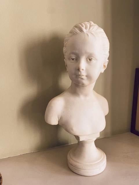 Buste en cire "Louise Brongniart" de Miguel Embil ,d'après J.A Houdon