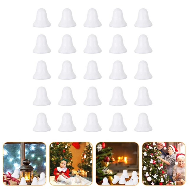 40 piezas hágalo usted mismo adorno colgante en forma de campana colgante de árbol de Navidad sin terminar