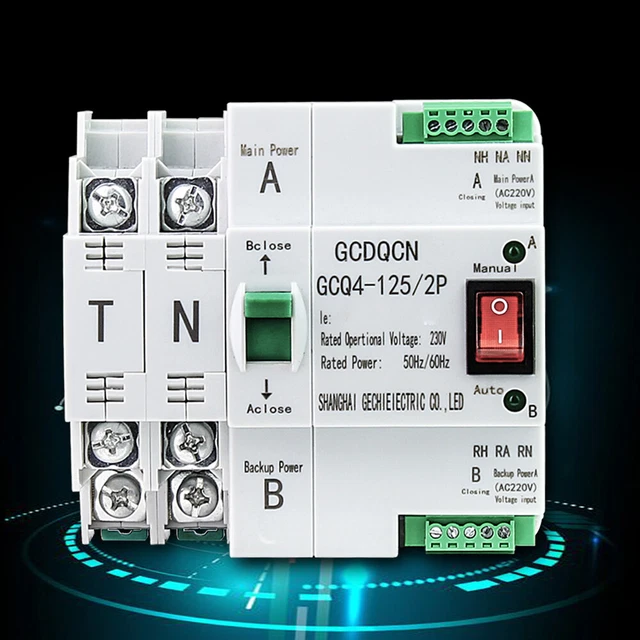 2PTransferschalter Automatischer Umschalter Dual Netzteil Transfer Switch PCEben