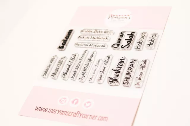 18 diferentes sellos pequeños árabes, islámicos para hacer tarjetas, sellos en blanco para estampilla