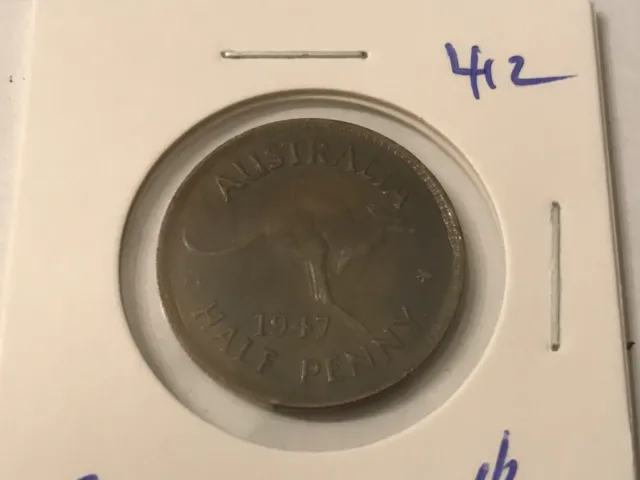 1947 half penny as pictured 412