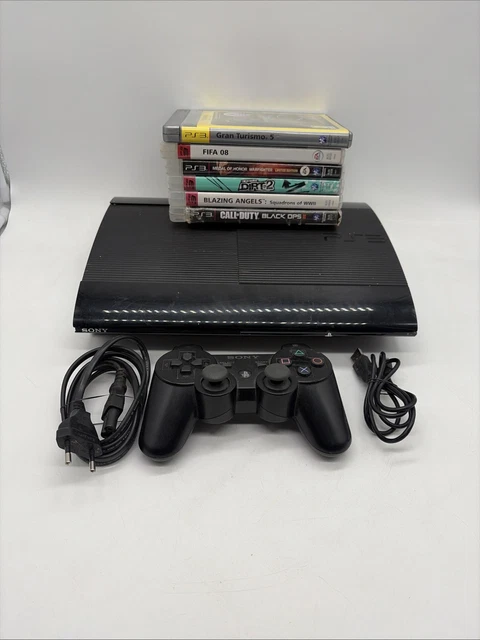 Pack PS3 Ultra Slim 500Go + 4 Manettes (3 DualShock 3 + 1 Sixaxis) + Câbles HDMI Et Alim - Console Sony PlayStation 3