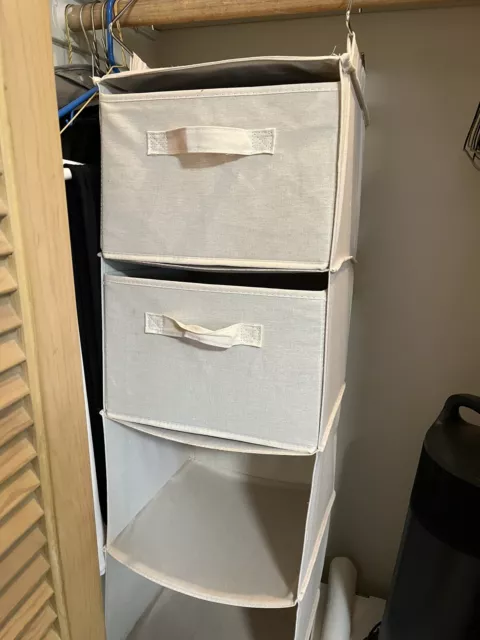 The Container Store 6-Compartment Hanging Closet Organizer +2 Drawers $25