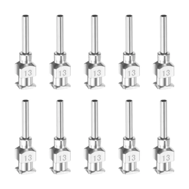 10pcs 15G Inox Acier Distribution Aiguille 1/2" Colle Aiguille Tube Emoussé