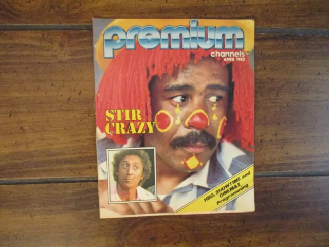 4/1982 PREMIUM Channels TV Mag(STIR CRAZY/RICHARD PRYOR/GENE WILDER/FOUR SEASONS