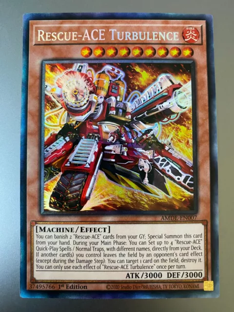 Yugioh Rescue-ACE Turbulence AMDE-EN007 1st Edition Collector's Rare Near Mint