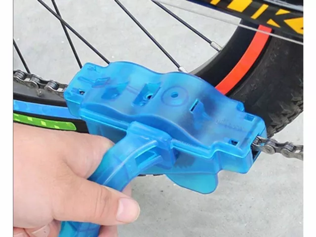 Dispositif de Nettoyage de Chaine de Vélo Outil de nettoyage de Bicyclette Bleu 3