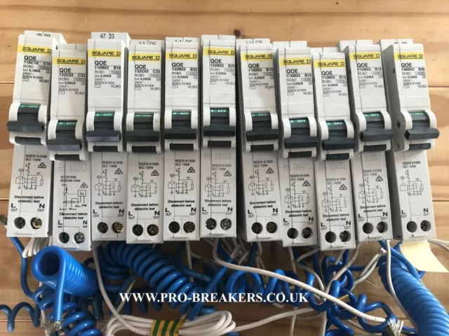 Quadratic D Qoe Typ 6A 10A 16A 20A 32A 40A Rcbo B C 1 Einpoliger Stecker 240V