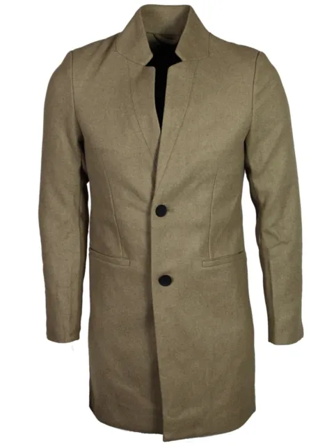 Only & Sons Mens Long Sleeves Winter Trench Coat Outerwear Wool Overcoat Jacket