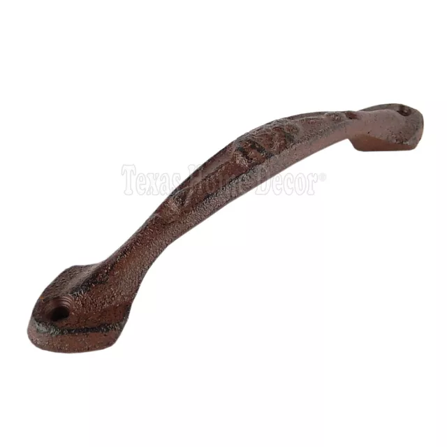 Slim Drawer Pull Handle Cast Iron Rustic Finish Antique Style Cabinet Hardware