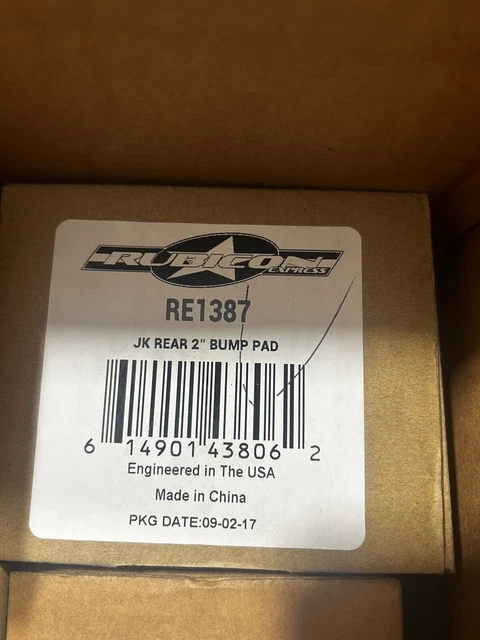 Rubicon Express RE1387 Rear Bump Stop Pads for 2007-2018 Jeep Wrangler JK