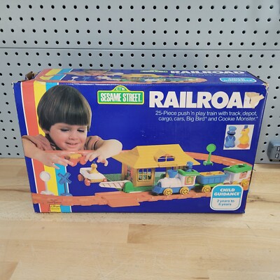 SESAME STREET TRAIN Set Vintage Child Guidance Sesame Street Toys 1982