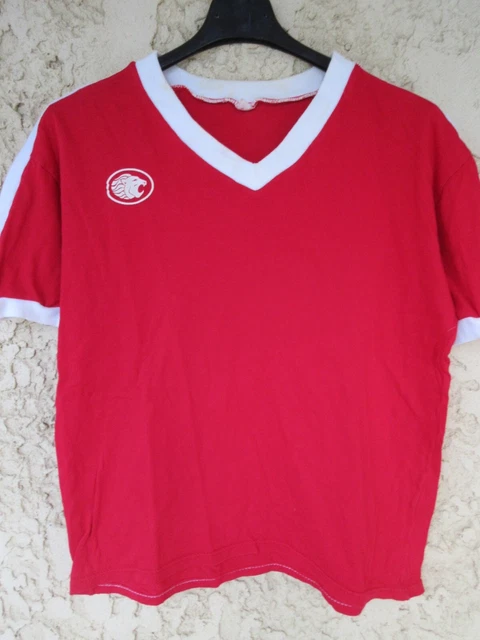 MAILLOT PUMA VINTAGE jaune années 80 trikot oldschool manches longues shirt S EUR 24,90 - FR