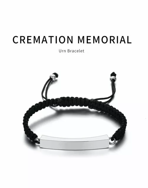 Mens Stainless Steel Cremation Ashes Urn Bracelet Jewellery Keepsake Memorial