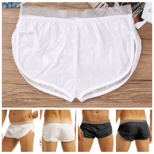 SEXY MENS SEE Through Shorts Bikini Lounge Trunks Quick Dry Underwear ...
