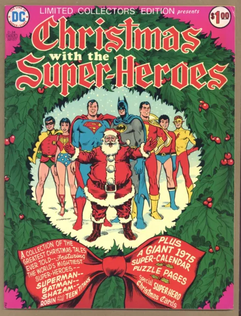 Limited Collectors' Edition C-34 VF- Christmas with the Superheroes 1975 DC S709