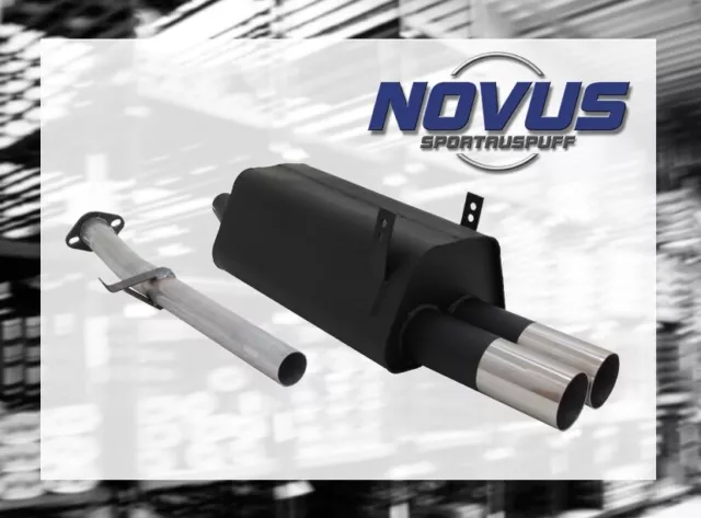 NOVUS Sportauspuff Gruppe N ESD 2x 76 mm RL-Design für 3er BMW E36 316 318