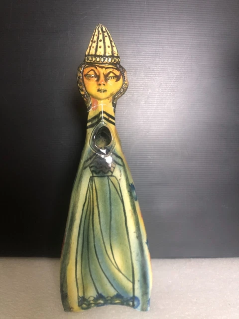 rare statuette femme Accolay  sculpture années 60 vintage céramique accidentée
