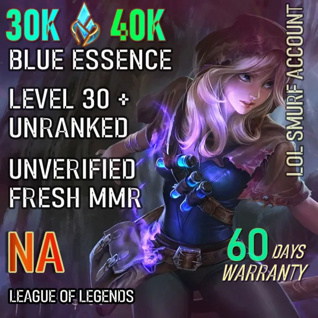 NA | League of Legends Account | 30K BE | Level 30 Smurf | Unranked | LoL