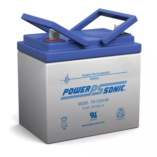 Power-Sonic PS-1235020-12V 35Ah AGM Sealed Lead Acid Battery UB12350 Group U1