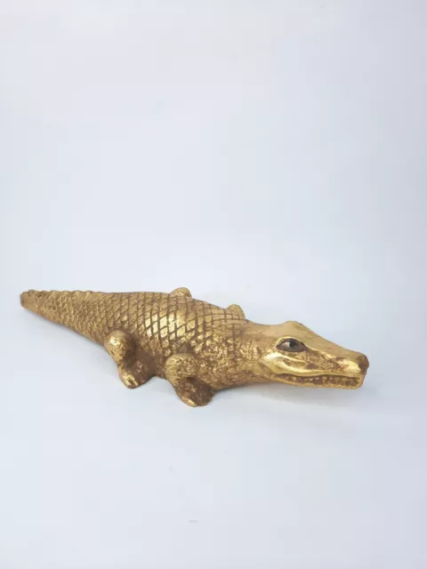 RARE ANTIQUE ANCIENT EGYPTIAN Statue Gold God Sobek Crocodile Nile Protect