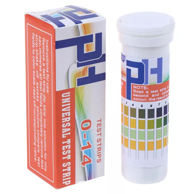 150 Strips Bottled PH Test Strip Full Range 0-14 pH Acidic Alkaline Indica J-tz