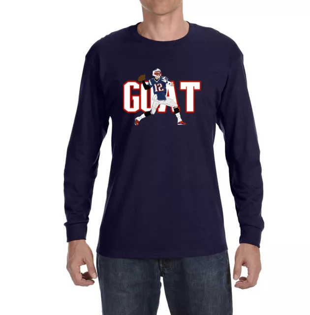 New England Patriots Tom Brady Goat Logo Long sleeve Shirt