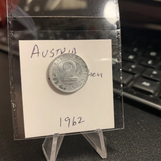 1962 Austria 2 Groschen Coin. High Grade Coin