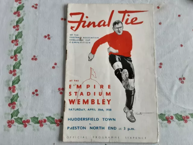 1938 FA Cup Final Huddersfield Town v Preston North End. no writing