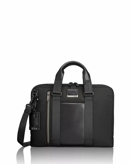 TUMI Alpha Bravo Aviano 15" Laptop Slim Brief Briefcase Bag Black Unisex