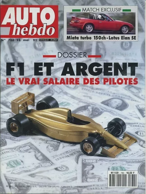 AUTO HEBDO n°780 du 28 Mai 1991 MAZDA MX3 & MX5 LOTUS ELAN SE