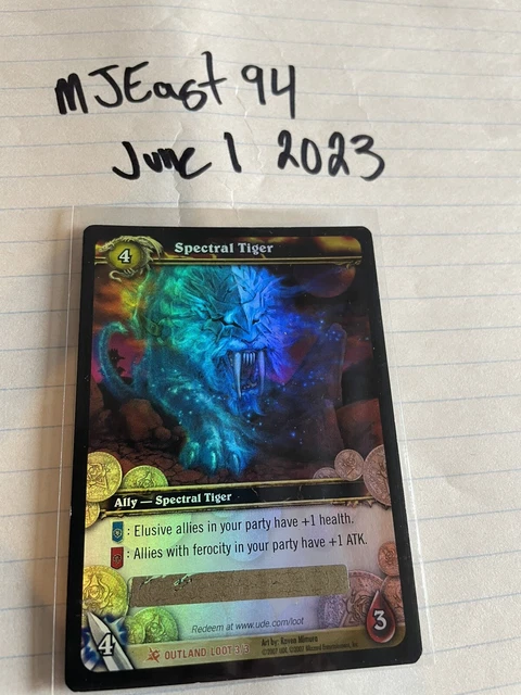 spectral tiger loot card world of warcraft