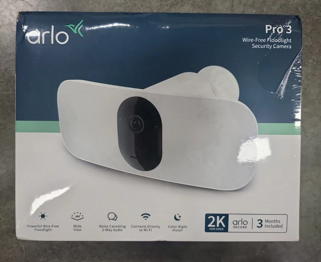 Arlo Pro 3 Floodlight Indoor/Outdoor Security Camera - White