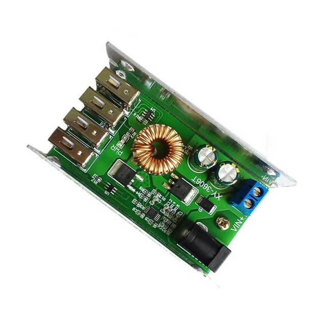 DC-DC 9V-36V to 5V Step Down Power Supply Module 5A 4 USB Buck Converter Board